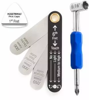MusicNomad Halsstabriefen-Mess- und Einstellset für Gibson & PRS Gitarren (MN611)
