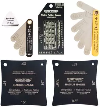 MusicNomad MN604 Präzisions-Setup-Lehren-Set, 6-teilig