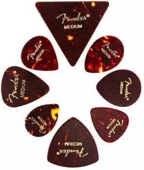Fender Celluloid Picks Shape Medley Medium Plektren Set