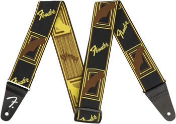 Fender Weighless Monogram Strap Black/Yellow/Brown