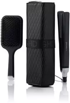 ghd Platinum+ styler Black and Hairbrush