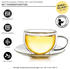 Creano Thermo-Tasse, doppelwandige Tee-/Latte Macchiato Cappuccino Tasse mit Untersetzer | 250 ml
