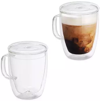 Relaxdays Doppelwandige Kaffeegl&auml;ser 2er Set