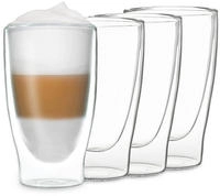 DUOS&reg; Latte Macchiato Gl&auml;ser Set 4x400ml, Doppelwandige , Kaffeegl&auml;ser,