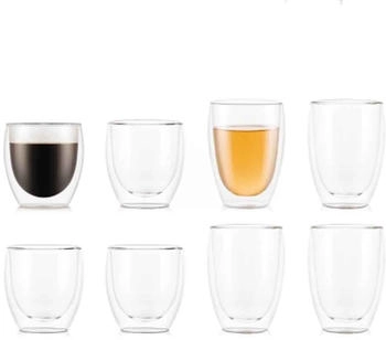 Bodum Pavina Double-walled Glass Set With 8 - Transparent Bodum Pavina Double-walled Glass Set With 8 - Transparent