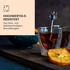 Feelino DUOS doppelwandiges Glas 80 ml Thermofunktion inkl. Edelstahl-Löffel Transparent