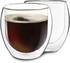 Feelino DUOS Jumbo doppelwandiges Thermoglas 310ml Borosilikatglas handgemacht Transparent