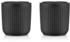 Bodum Douro Tasse 2-er Set Doppelwandig, Schwarzmatt - Matt Schwarz