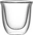 Bialetti Set 2 Becher Double Wall Firenze, 80ml Borosilikatglas