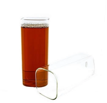 Mulex Glas 2-Teilig Quadratische Glas Borosilikatglas 400 ml transparent MX-151432-1x