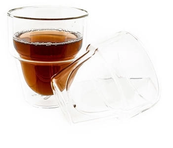 Mulex Dopplewandglas Hitzebeständig 250 ml für Latte Macchiato Tee Kaffee