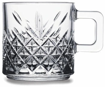 Pasabahce Timeless 55452 Becher mit Quarzgriff Teeglas Set 2 Teilig 195 ml