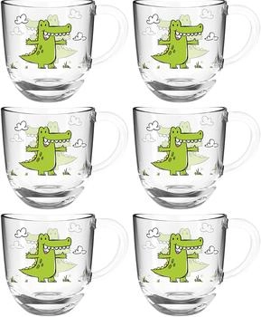 Leonardo HOME Tasse BAMBINI 6er-Set 280 ml Krokodil, 022900, Glas