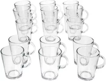 Ritzenhoff & Breker Latte-Macchiato-Glas Ritzenhoff Coredo 18x Teegläser mit Henkel 250ml H10,5cm, Glas