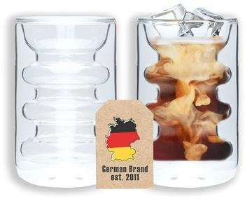 Intirilife Kaffee, Transparent, Glas, 0.19 L, doppelwandig,