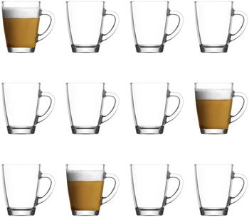 LAV 12x Vega 300ml Glas Kaffee Tassen