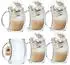 Intirilife Doppelwandiges Thermoglas mit Henkel, mundgeblasen, 200ml (6er-Set)