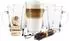 Sendez Latte-Macchiato-Gläser 300ml mit Henkel und Edelstahllöffel, 12-tlg.