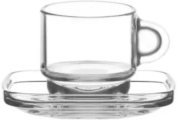 LAV Cozy Espressogläser mit Untertassen, 75ml, 6er-Set (Cozy)