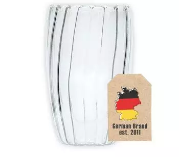 Intirilife Thermo Glas "Striped Style" doppelwandig, mundgeblasen, 350ml (IL-101151)