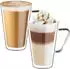 Ecooe Latte-Macchiato-Gläser Set doppelwandig, Borosilikatglas, 450ml, 2er