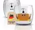 Intirilife Doppelwandiges Thermoglas Bär-Design 230ml, Borosilikatglas (IL-100144-2)