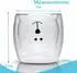 Intirilife Doppelwandiges Thermoglas Bär-Design 230ml, Borosilikatglas (IL-100144-2)