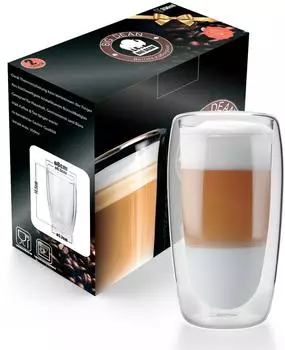 BigDean Latte-Macchiato-Gläser doppelwandig 350ml, 6er-Set (1000310)