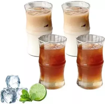 LuxusKollektion Latte-Macchiato-Gläser 400ml, 2er Set, Kristall