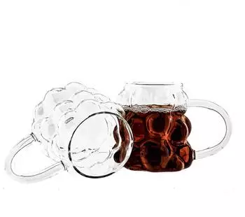 Mulex Bubble Gläser-Set mit Henkel, Borosilikatglas, 350ml, 12-tlg. (MX-151473-6x)