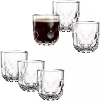 Leonardo GOCCE Kaffeeglas 220ml, 6er Set, transparent (055182)