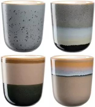 Leonardo Roma Keramikbecher 4er-Set 330ml (025441)