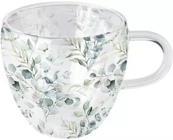 Ambiente Doppelwandiges Glas Eukalyptus-Motiv 0,2L (14417165)
