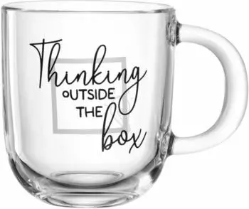 Leonardo Ufficio Kaffeetasse "Thinking Outside the Box" Glas 400ml (047082)