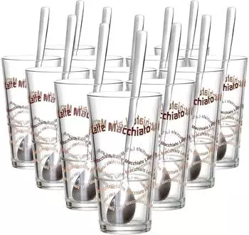Ritzenhoff & Breker Sana Latte-Macchiato-Gl&auml;ser mit L&ouml;ffel 370ml, 12er-Set (4262565264396)