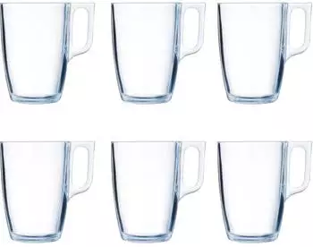 Luminarc Kaffeebecher, Glas, 40cl, 6er-Set