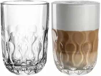 Leonardo Gocce Latte-Macchiato-Glas 390ml 2er-Set, transparent (GK/2)