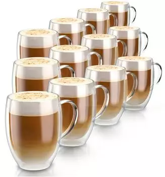 Arendo Doppelwandige Thermogläser 12er-Set 350ml (308702)