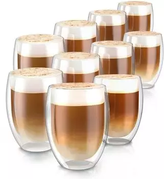 Arendo Doppelwandige Thermogläser 350ml 10er-Set (308706)