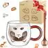 LuxusKollektion Katzen-Tasse doppelwandig, Borosilikatglas, 280ml