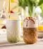 Leonardo Gocce Latte-Macchiato-Gläser-Set 4-tlg. mit Glastrinkhalmen, grün, 390ml