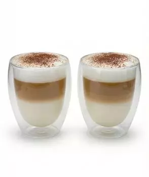 BigDean Latte Macchiato Gläser doppelwandig, Borosilikatglas, 300ml, 2er-Set