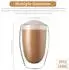 LuxusKollektion Latte-Macchiato-Gläser doppelwandig, Borosilikatglas, 2er-Set, 450ml