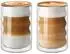 LuxusKollektion Doppelwandige Latte-Macchiato-Gläser 375ml, 2er-Set, Borosilikatglas
