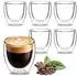 LuxusKollektion Espressogläser doppelwandig 6er-Set 80ml Borosilikatglas