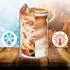 LuxusKollektion Latte-Macchiato-Gläser doppelwandig 400ml, Spiraldesign, 2er-Set mit Löffeln