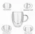 LuxusKollektion Latte-Macchiato-Gläser doppelwandig mit Henkel, 350ml, 6er-Set