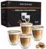LuxusKollektion Doppelwandige Kaffeegläser 4er-Set, Borosilikatglas, 220ml