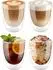 LuxusKollektion Doppelwandige Kaffeegläser 250ml, Borosilikatglas, 4er-Set