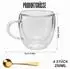 LuxusKollektion Doppelwandige Latte-Macchiato-Gläser 4er-Set 250ml mit Löffeln